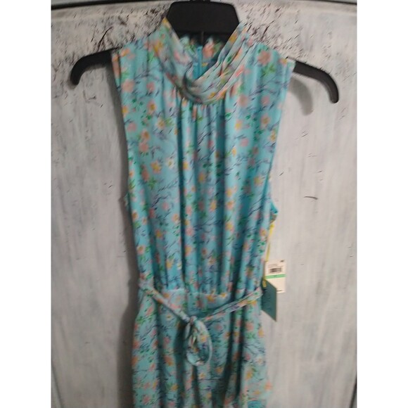 Cece High Neck High Low Ruffled Sleeveless Dress Sz 8 Boho Feminine Cottage Core - Picture 3 of 9